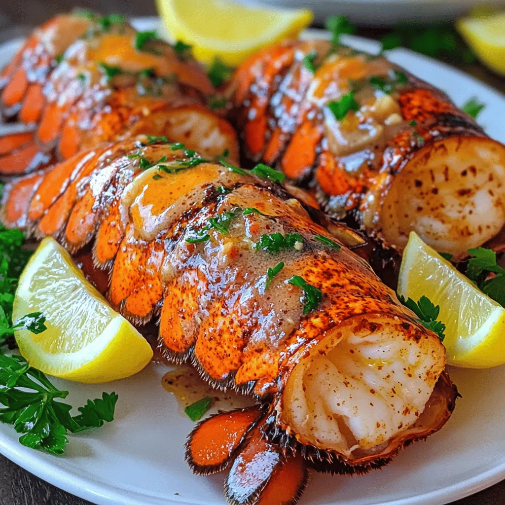 For garlic butter lobster tail, you need a few key ingredients. Start with four lobster tails. Freshness is key, so choose tails that feel firm and smell clean. The next essential is unsalted butter. You’ll need four tablespoons of it, melted for a rich flavor.