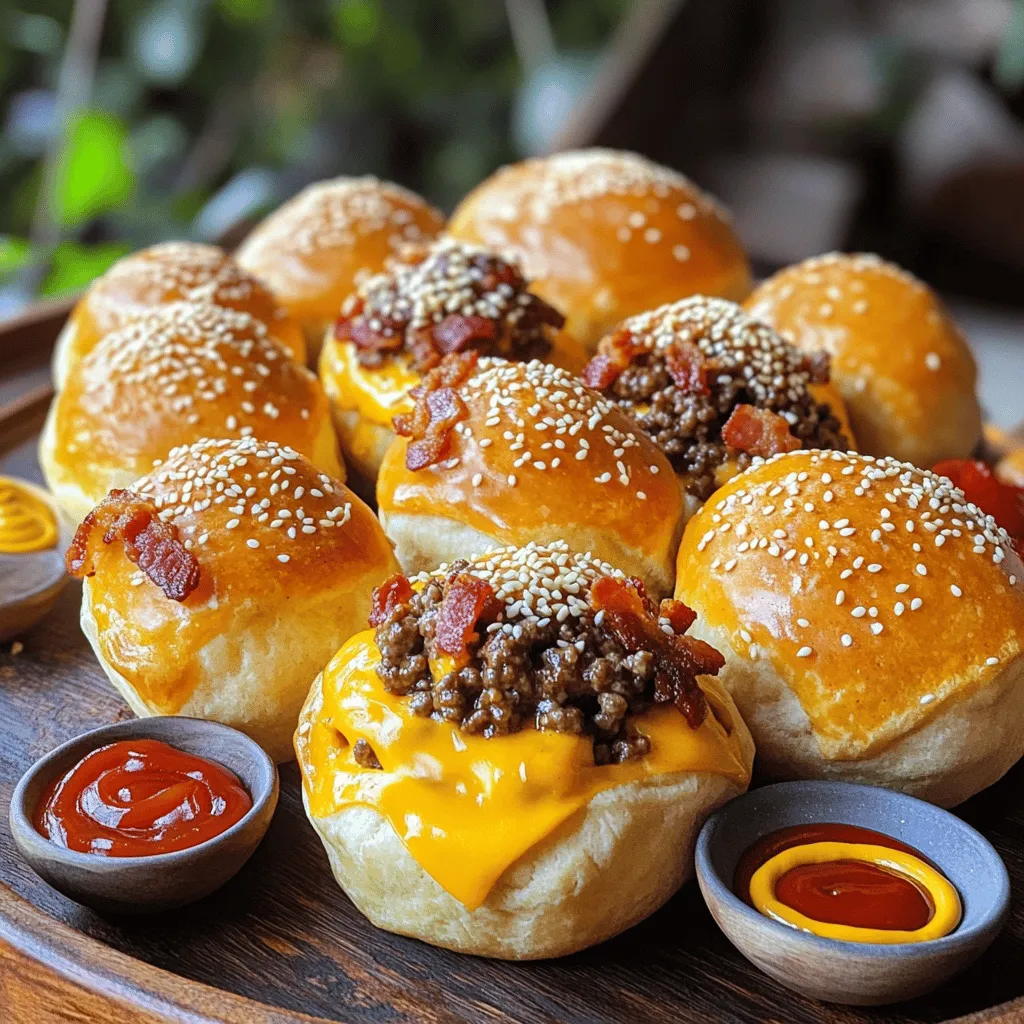 Beefy Bacon Cheeseburger Bombs are tasty treats that pack a punch. They combine ground beef, bacon, and cheese inside a fluffy dough. Each bite bursts with flavor, making them a crowd favorite.