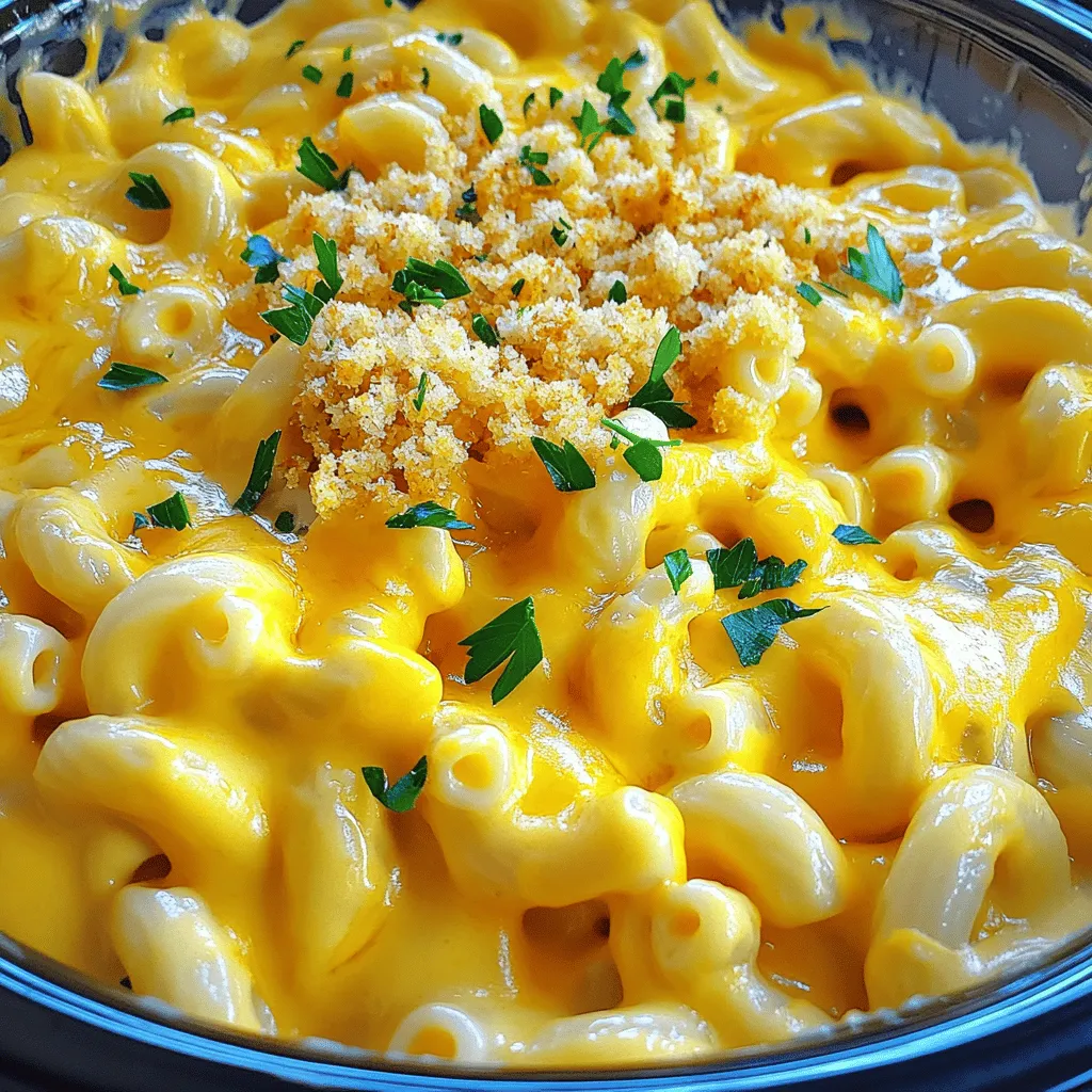 To make a great Crock Pot Mac & Cheese, start with a few key ingredients. The base is the pasta. I use 8 oz of elbow macaroni. Cook it for just 3-4 minutes in boiling water. This helps keep it firm while it cooks in the Crock Pot.