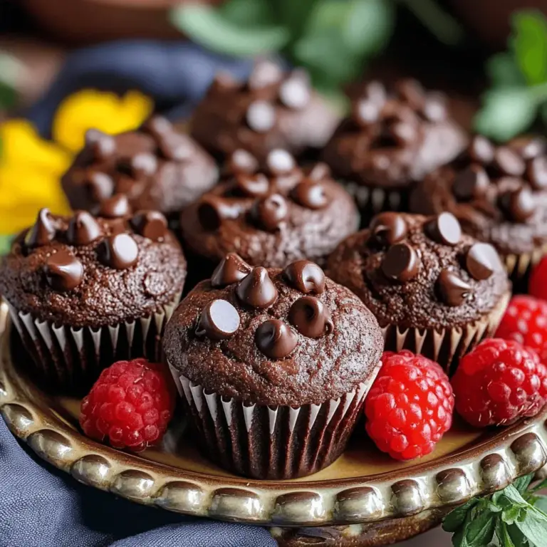 To make healthy chocolate mini muffins, you need simple, wholesome ingredients. The main star is whole wheat flour. It adds fiber and nutrients, making your muffins hearty. You’ll also need unsweetened cocoa powder for that rich chocolate taste. Baking powder and baking soda help the muffins rise. A bit of salt enhances the flavors. For sweetness, you can use honey or maple syrup. Unsweetened applesauce keeps the muffins moist and cuts down on fat. Two eggs provide structure and protein. Vanilla extract adds a lovely aroma. Lastly, non-fat Greek yogurt gives creaminess, and dark chocolate chips add a delightful finish. You can find the full recipe below.