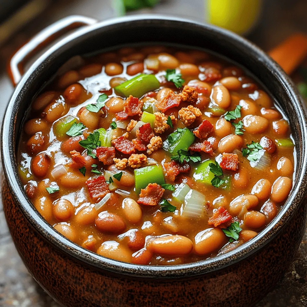 To make the best baked beans, you need a few key ingredients. First, dried navy beans are ideal. They are small and creamy, perfect for baking. You can also use great northern beans or cannellini beans. These beans hold their shape well and soak up flavors nicely.
