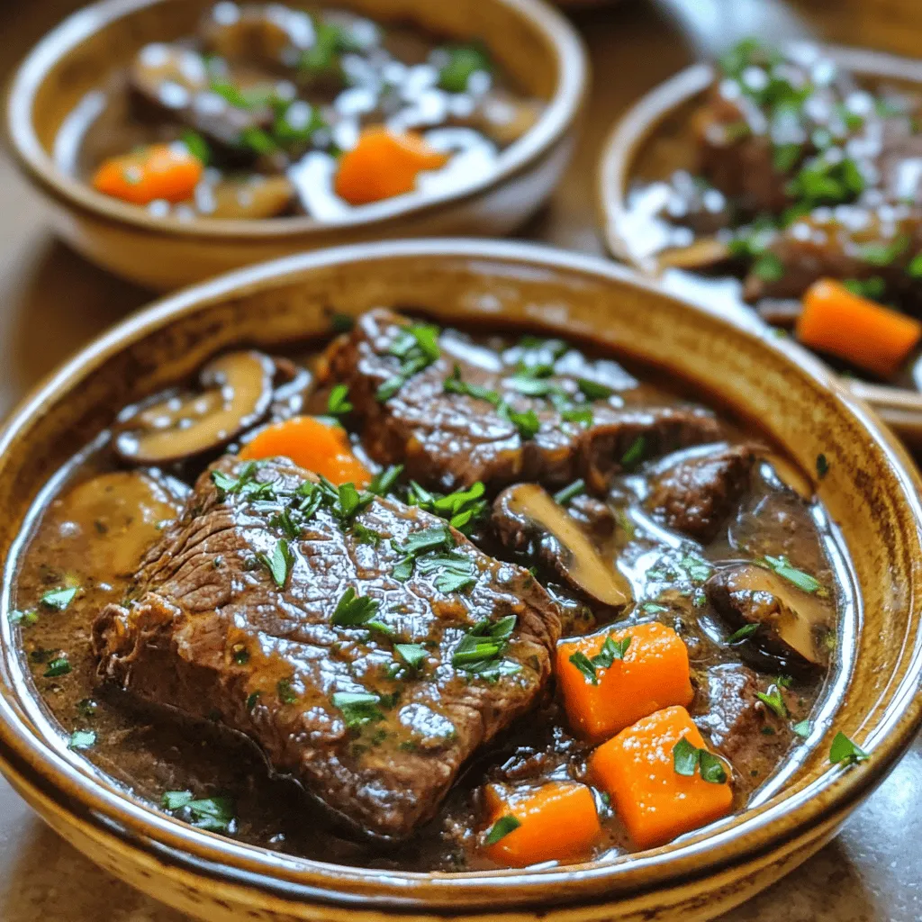 To make a great wine braised beef recipe, you need the right ingredients. The heart of this dish is the beef. I recommend using 2 lbs of beef chuck roast. This cut is tender and flavorful after cooking. You will also need 2 tablespoons of olive oil for browning the meat.