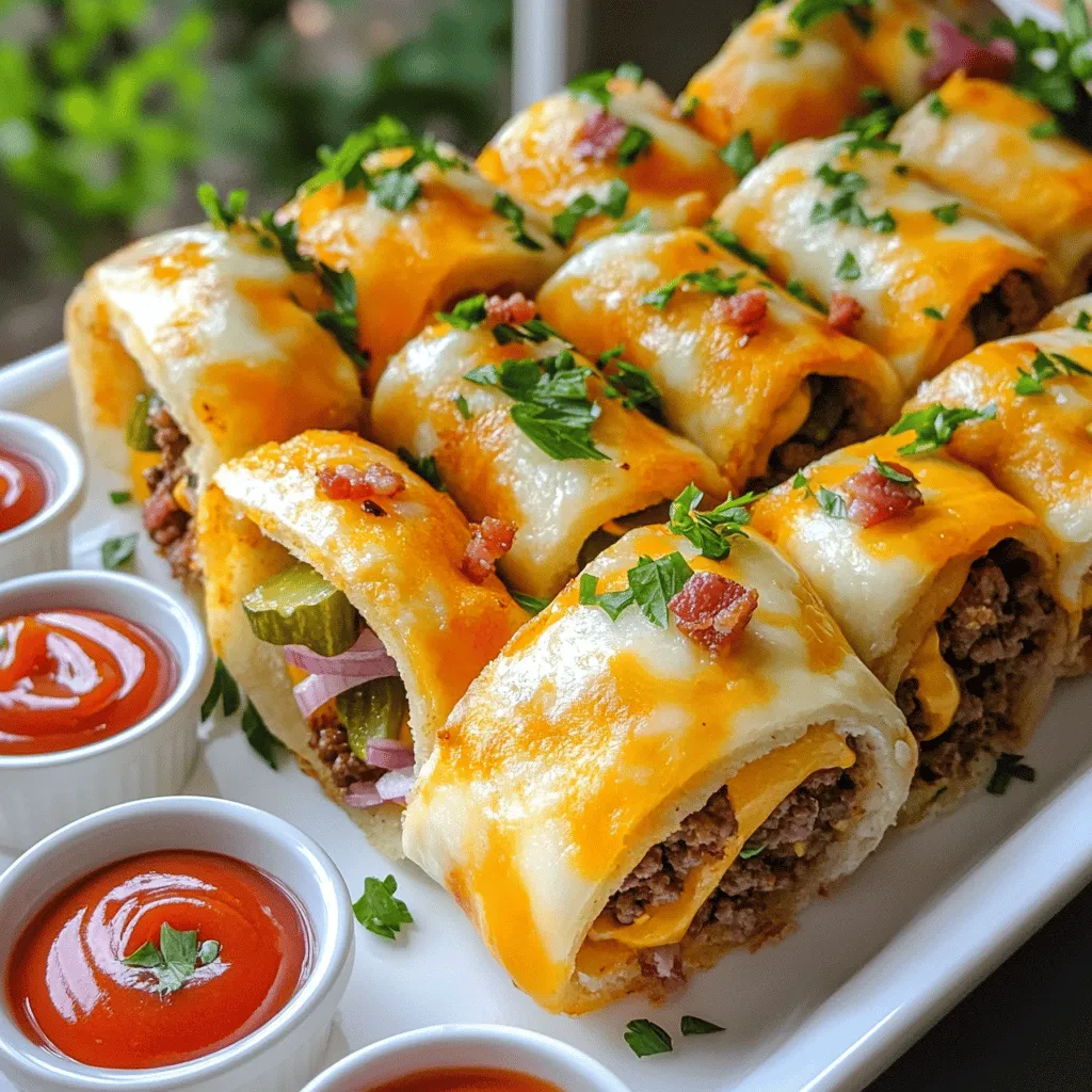 Ultimate Bacon Cheeseburger Tortilla Roll-ups are a fun twist on the classic burger. They bring together all the flavors we love in a burger but wrap them in a tortilla. This makes them easy to eat and perfect for gatherings. You can enjoy all the elements of a cheeseburger in a new way.