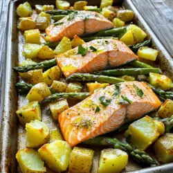 Sheet Pan Salmon and Asparagus with Crispy Potatoes