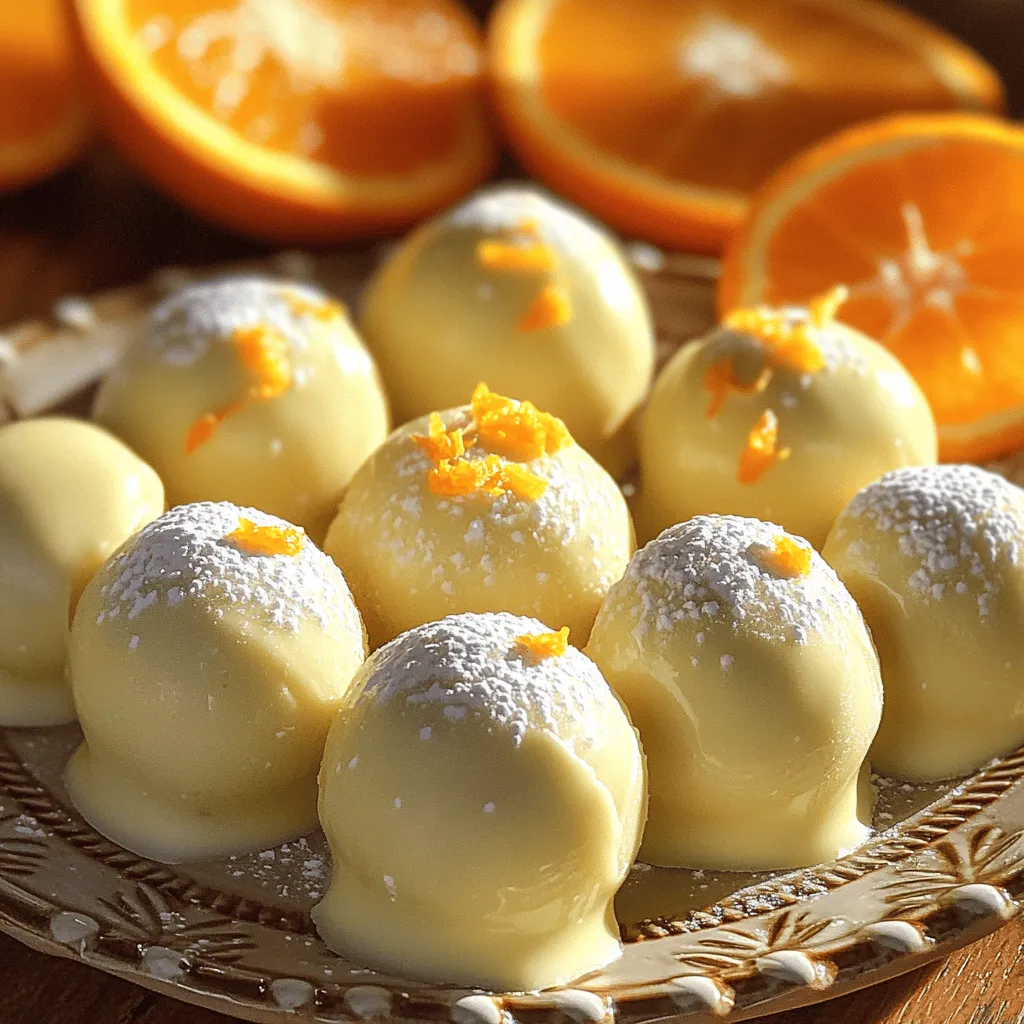 To make these tasty no bake orange creamsicle truffles, you need just a few simple ingredients. The main ingredients are crushed vanilla wafers, cream cheese, and powdered sugar. These create a rich and creamy base for your truffles.