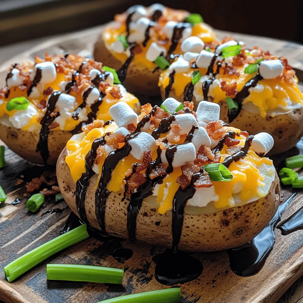 The Delicious Mississippi Mud Potatoes Recipe shines with simple yet flavorful ingredients. You start with russet potatoes, which bring a nice texture. Their fluffy inside is perfect for holding creamy goodness. Next, you mix sour cream and cream cheese. This combo makes the filling rich and smooth. You also add melted butter for a touch of warmth.