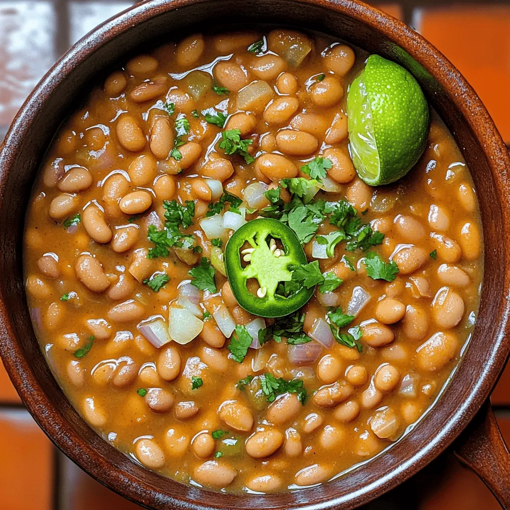 To make copycat Rubio's pinto beans, you need simple, fresh ingredients. I love using dried pinto beans. They give the best flavor and texture. You need two cups of dried pinto beans for this recipe. Rinse them well under cold water first. This removes dirt and debris.