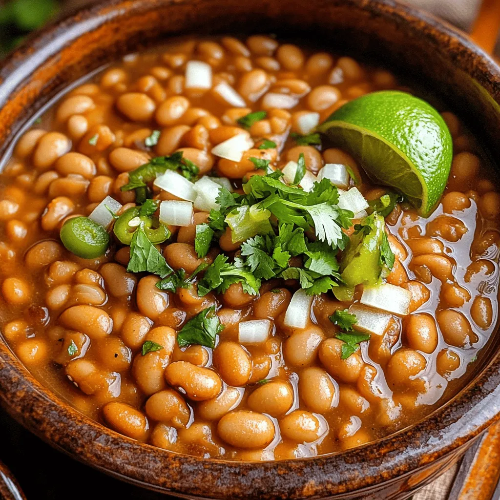 To make copycat Rubio's pinto beans, you need simple, fresh ingredients. I love using dried pinto beans. They give the best flavor and texture. You need two cups of dried pinto beans for this recipe. Rinse them well under cold water first. This removes dirt and debris.
