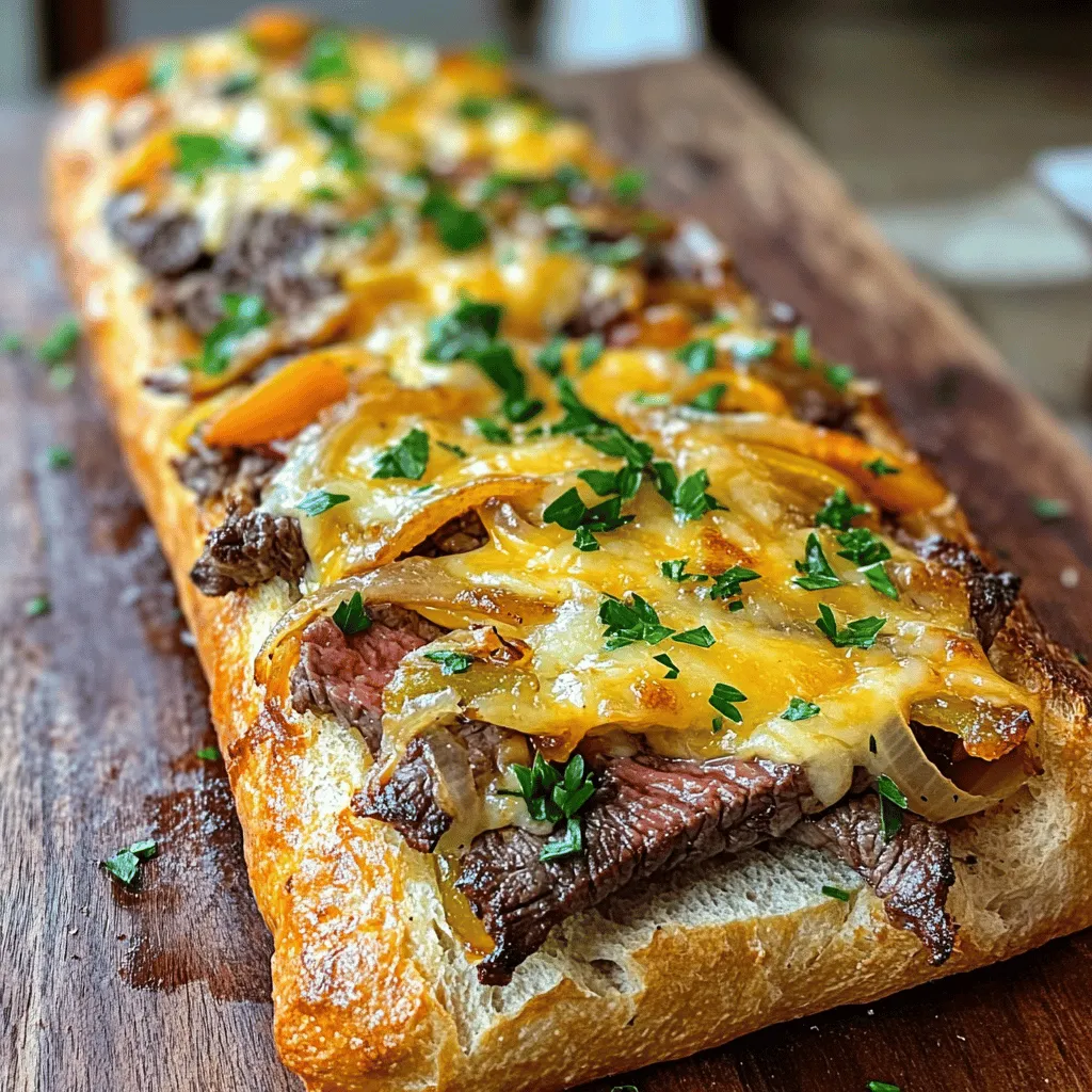 The garlic cheesesteak sandwich recipe shines through its simple yet bold ingredients.