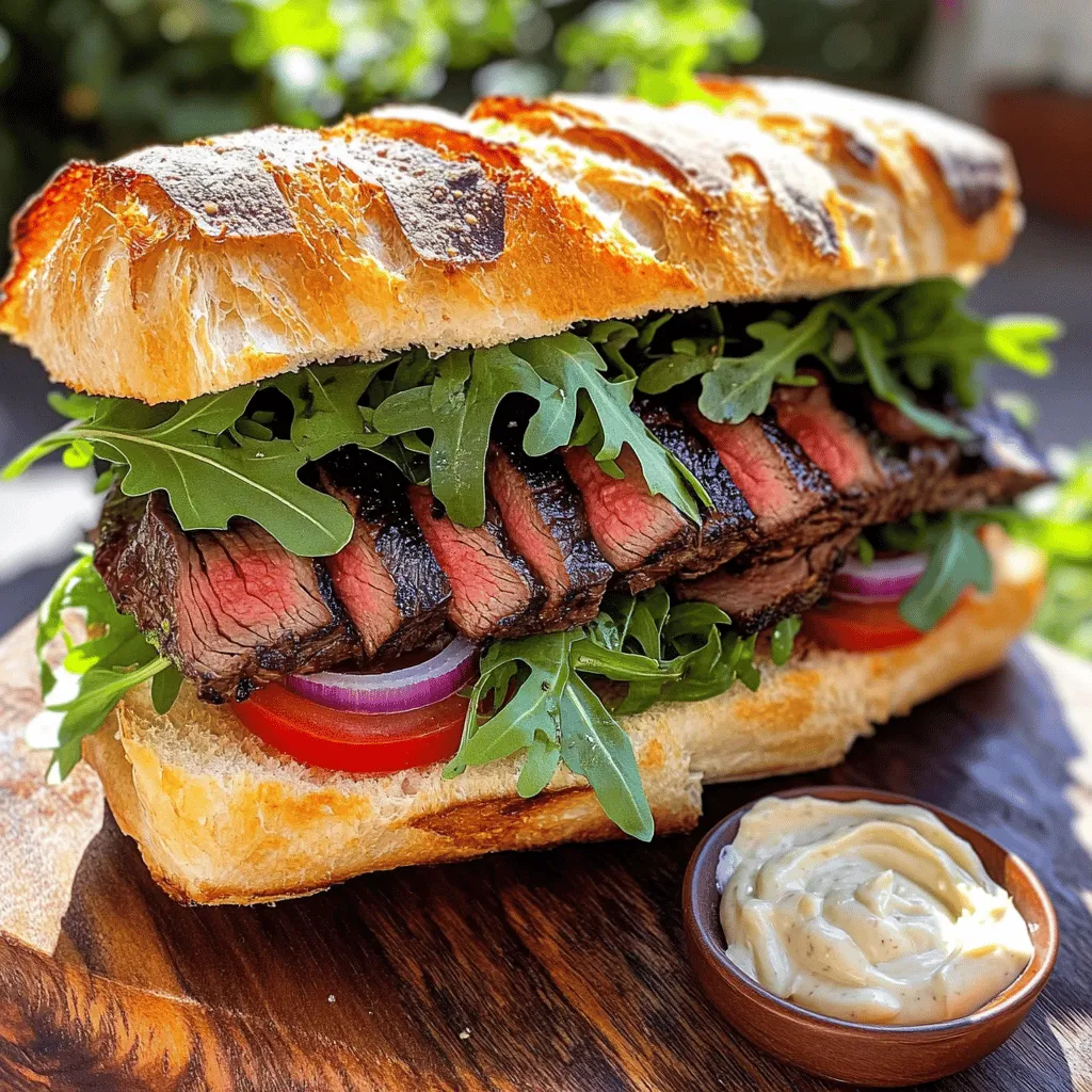 To make a great steak sandwich, you need a few key ingredients. First, choose the right type of bread. Crusty bread, like ciabatta or a baguette, works best. It holds up well and adds texture.