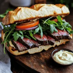 Savory Steak Sandwich with Garlic Aioli Recipe