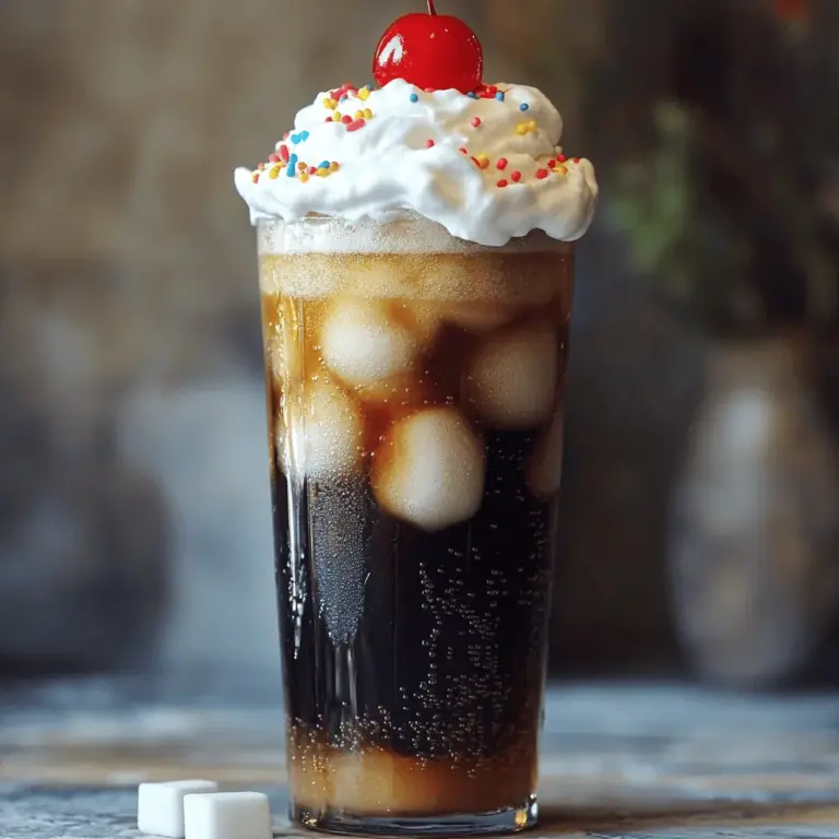 The viral fluffy coke combines two fun drinks: Coke and whipped cream. This drink looks amazing and tastes even better. You pour Coke into a glass, add milk, and top it with fluffy whipped cream. The layers create a beautiful sight. You can serve it with a cherry on top for extra fun.