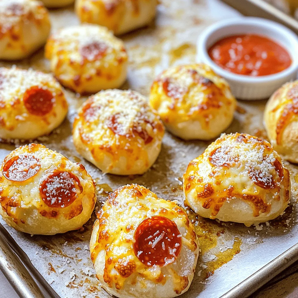 Cheesy pepperoni pizza bombs are warm, bite-sized snacks. They are filled with cheese, pepperoni, and sauce. These tasty treats are easy to make and perfect for parties.