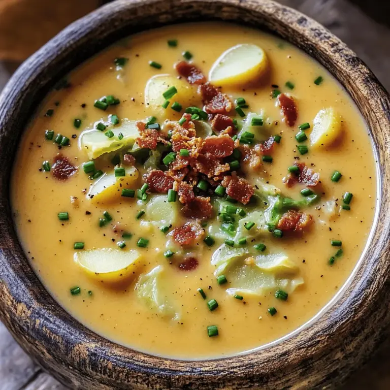 The key to a great Irish Bacon, Cabbage, and Potato Soup lies in its ingredients. First, you need six slices of Irish bacon. This bacon adds a savory flavor that sets the tone for the soup. The next important ingredient is the onion. One small onion, chopped, brings sweetness and depth to the dish. Garlic, two cloves minced, is a must for its aromatic qualities.