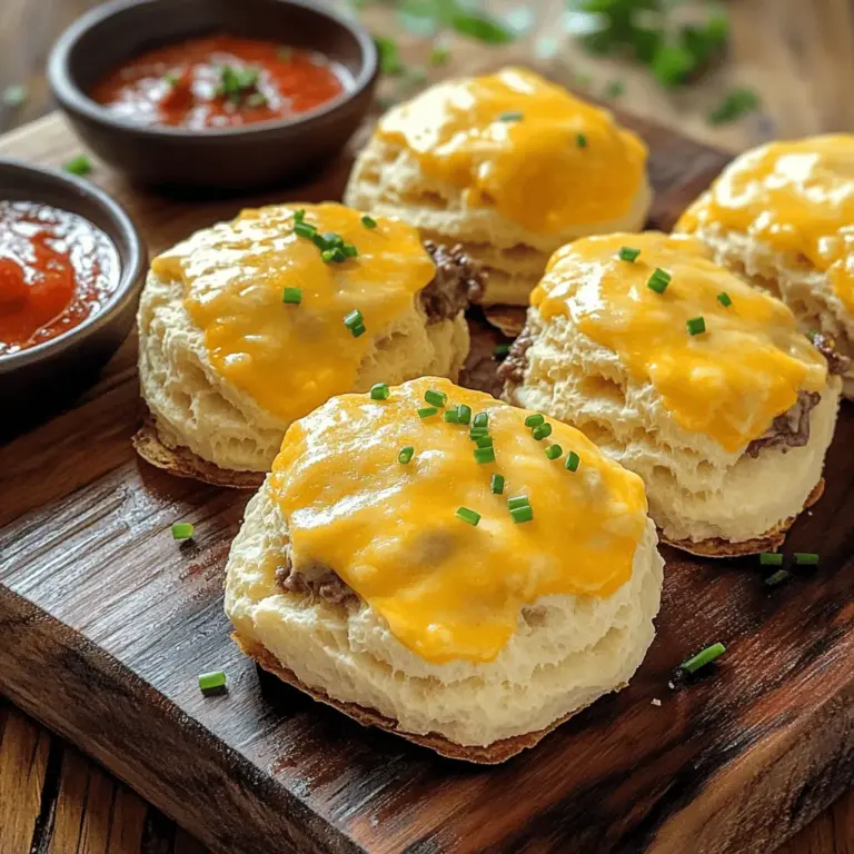 For the best beef and cheese biscuits, you need a few key items. Start with 2 cups of all-purpose flour. This is the base for your biscuits. Next, add 1 tablespoon of baking powder to help them rise. Then, include 1 teaspoon each of garlic powder and onion powder for flavor. Don't forget ½ teaspoon of salt and ½ teaspoon of black pepper to season your dough. For the star ingredients, use 1 cup of shredded sharp cheddar cheese and 1 cup of cooked, crumbled ground beef. Lastly, ½ cup of melted unsalted butter and 1 cup of milk will bring everything together.