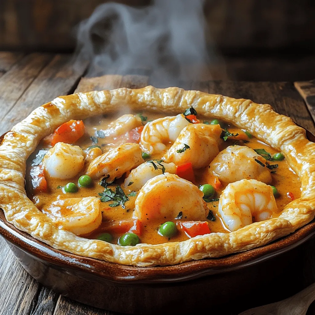 To make a great Cajun seafood pot pie, you need fresh, tasty ingredients. The filling is the heart of this dish. Here are the key components for the filling: