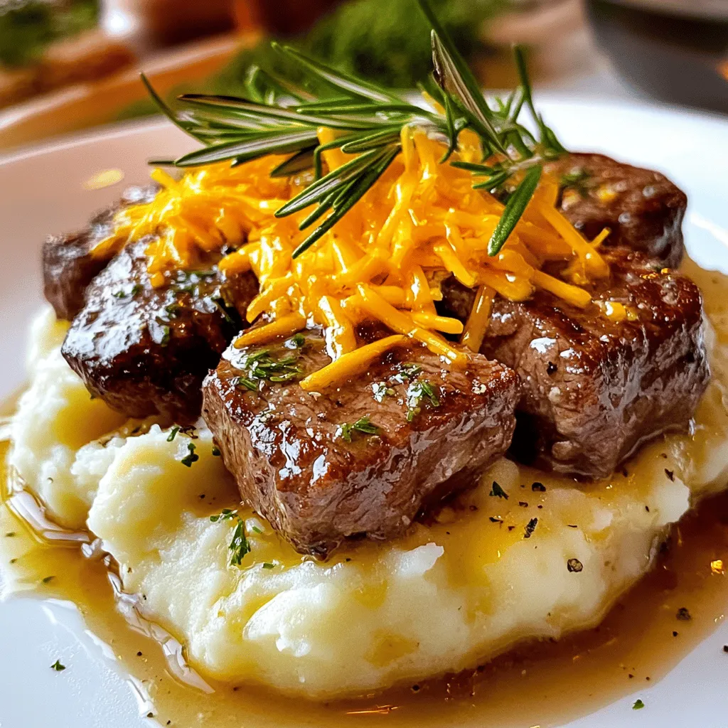To make juicy steak bites in garlic and herb butter, you need a few key ingredients. Start with one pound of sirloin steak. Cut it into bite-sized pieces for even cooking. You’ll also need four tablespoons of unsalted butter for rich flavor. Fresh herbs make this dish shine, so have rosemary and thyme on hand. Use one tablespoon of each, chopped finely. For seasoning, grab salt and black pepper. These will enhance the taste of your steak.