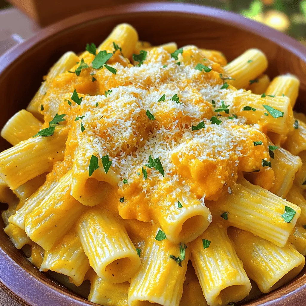 To make pumpkin and gruyere rigatoni, you need a few key ingredients. The main star is the rigatoni pasta. It’s thick and holds sauce well.