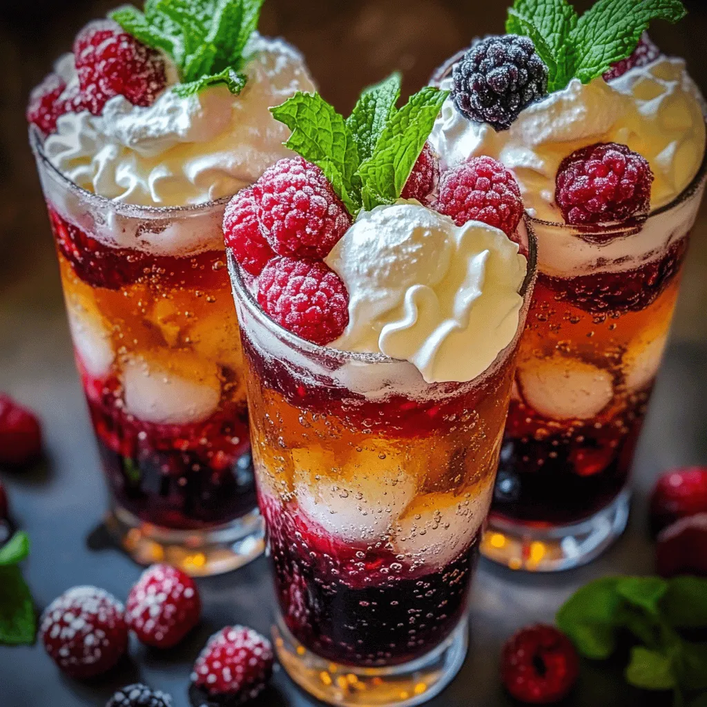 To make a Berry Italian cream soda, you need a few key ingredients. First, you'll want mixed berries. I love using strawberries, raspberries, and blueberries. They give a nice mix of sweet and tart flavors. You also need sugar to help the berries shine. Adjust the amount based on how sweet your berries are.