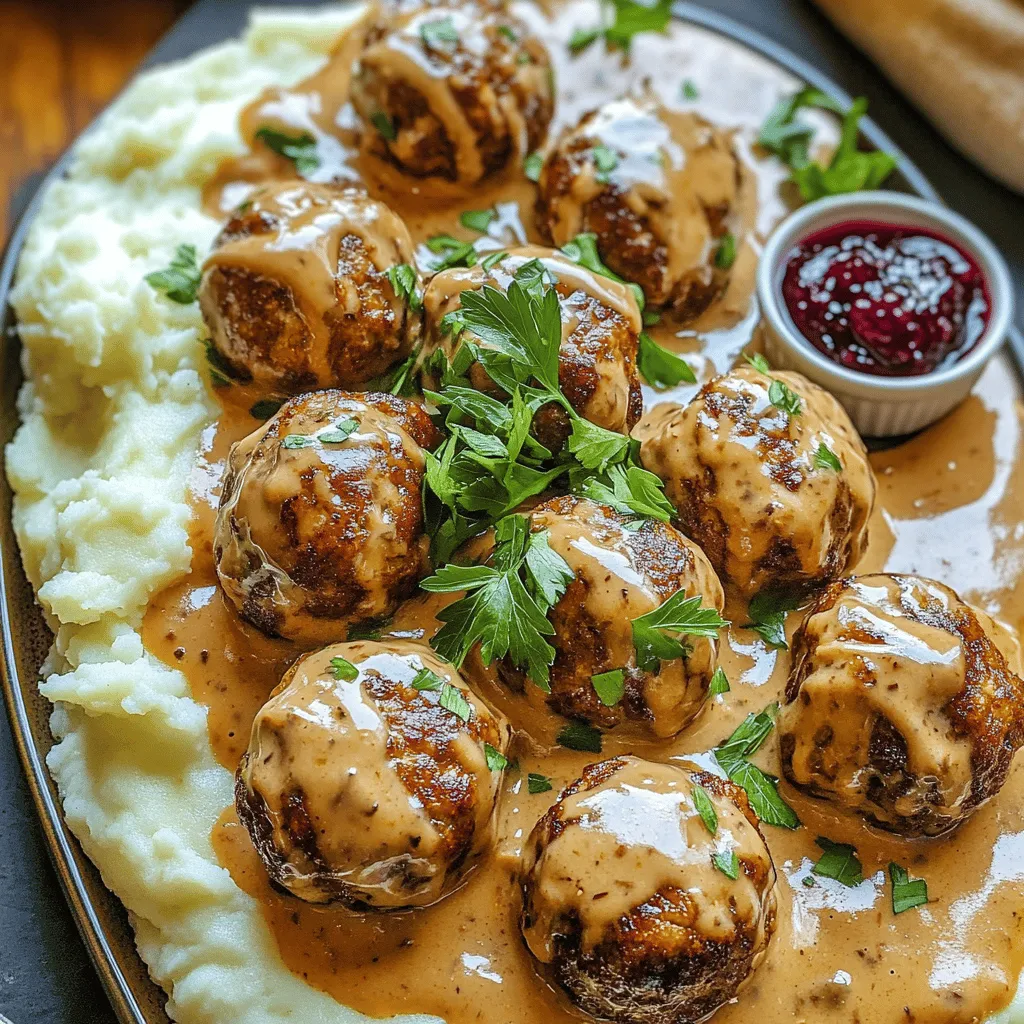 To make great Swedish meatballs, you need the right mix of ingredients. The main components are ground beef and ground pork. Using both gives the meatballs flavor and a nice texture. For every pound of meat, mix in half a cup of breadcrumbs. These help bind the meatballs together.