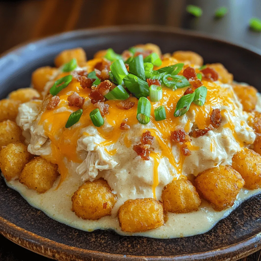 For the Cracked Out Chicken Tater Tot Casserole, you need simple but tasty ingredients.
