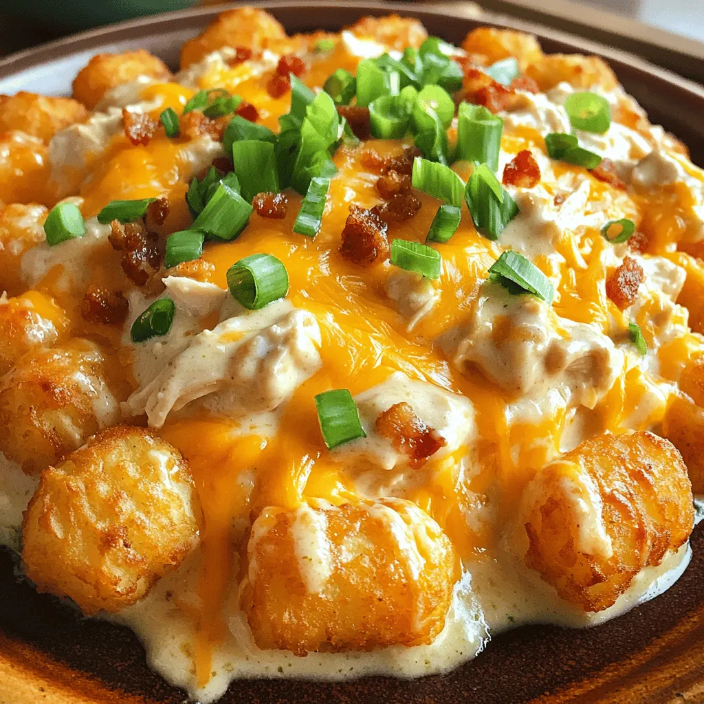 For the Cracked Out Chicken Tater Tot Casserole, you need simple but tasty ingredients.