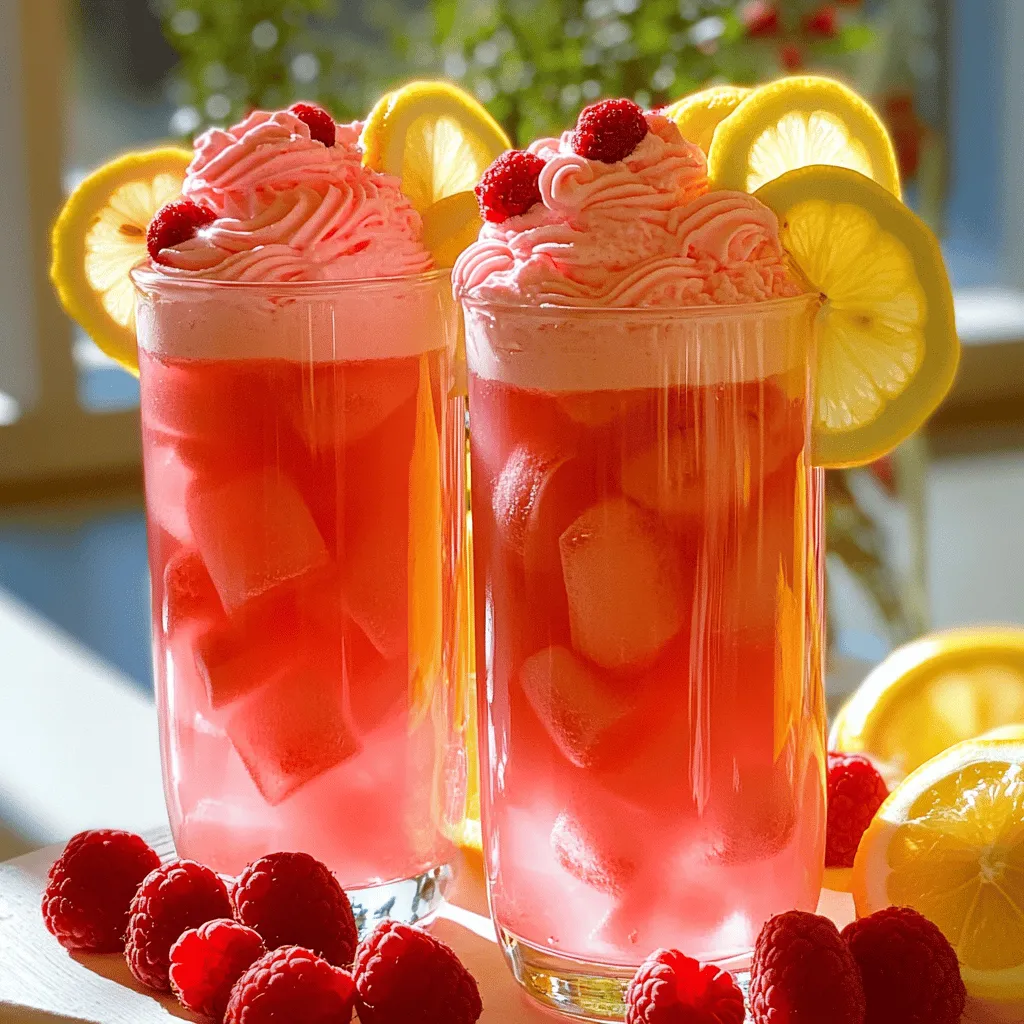 To make the best whipped pink lemonade, you need key ingredients. First, fresh-squeezed lemon juice is crucial. Use about 1 cup, which comes from 4 to 6 lemons. This juice gives your drink a bright, tangy flavor.
