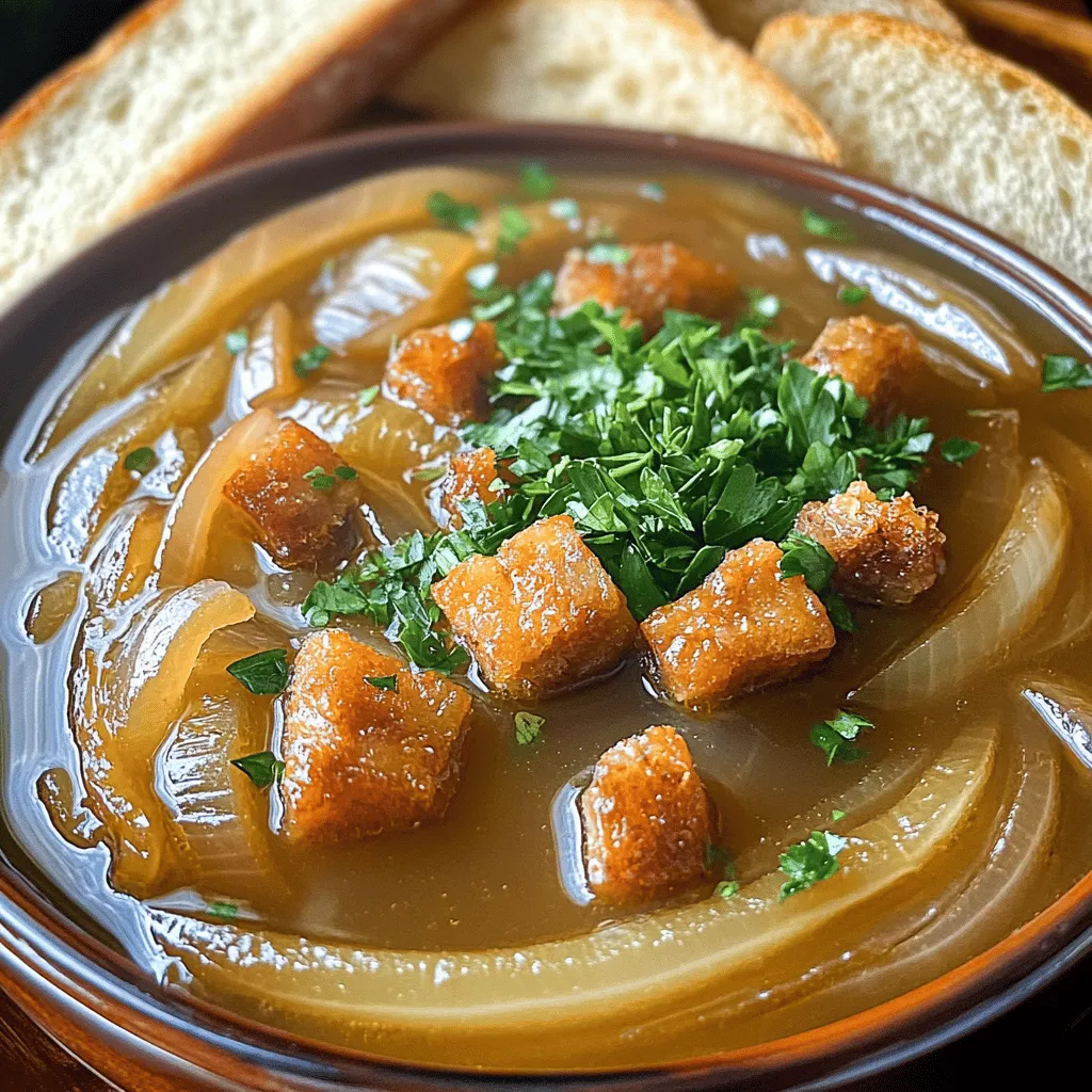 The key ingredients for this dish are simple yet powerful. You need three large yellow onions, sliced into thin rings. These onions become sweet and savory when cooked. Next, use one cup of non-alcoholic beer. This adds a rich flavor to the beer caramelized onions. If you prefer, beef broth works too.