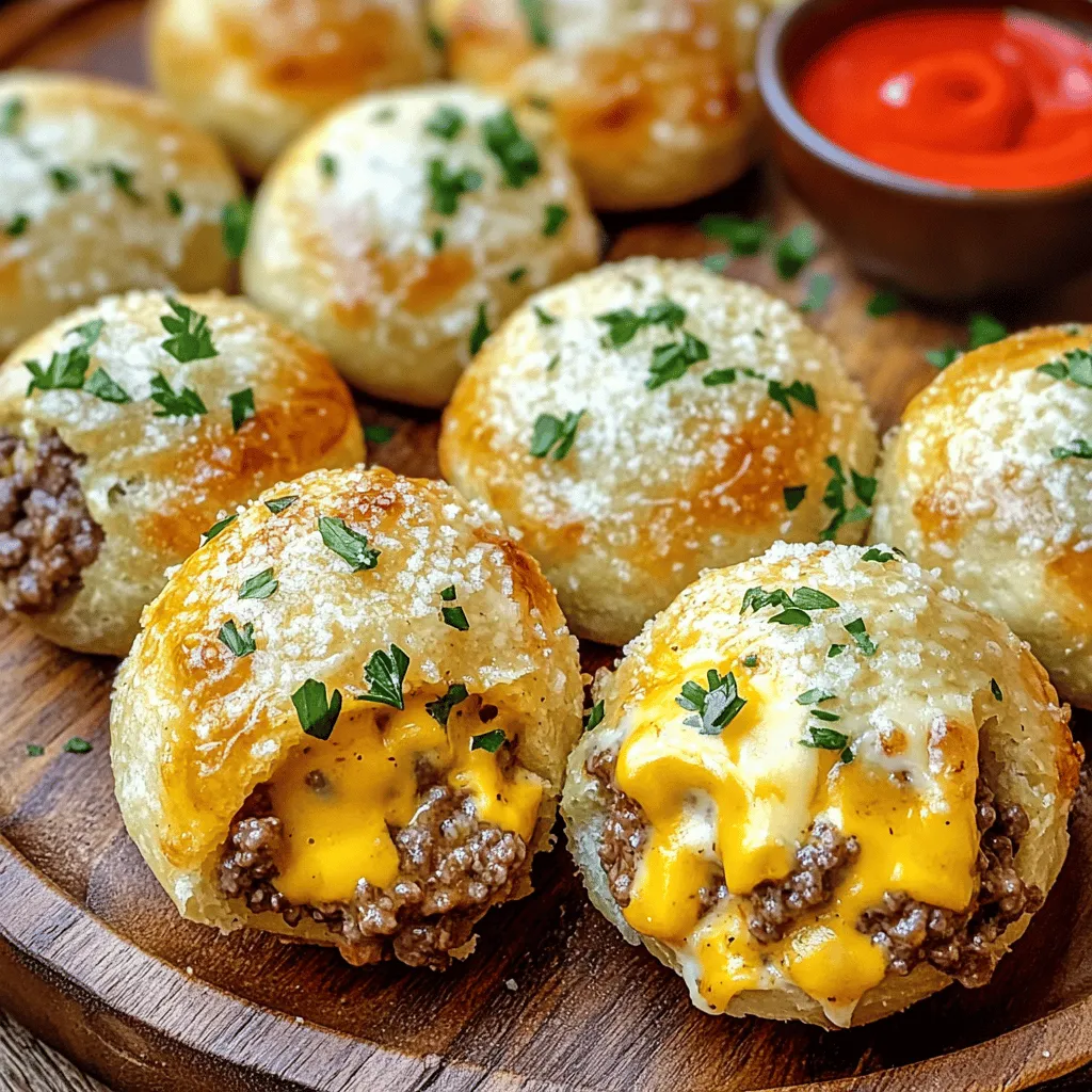 Cheeseburger bombs are tasty treats that mix burgers and fun bites. They wrap juicy beef and cheese inside soft dough. You can eat them as snacks or appetizers.