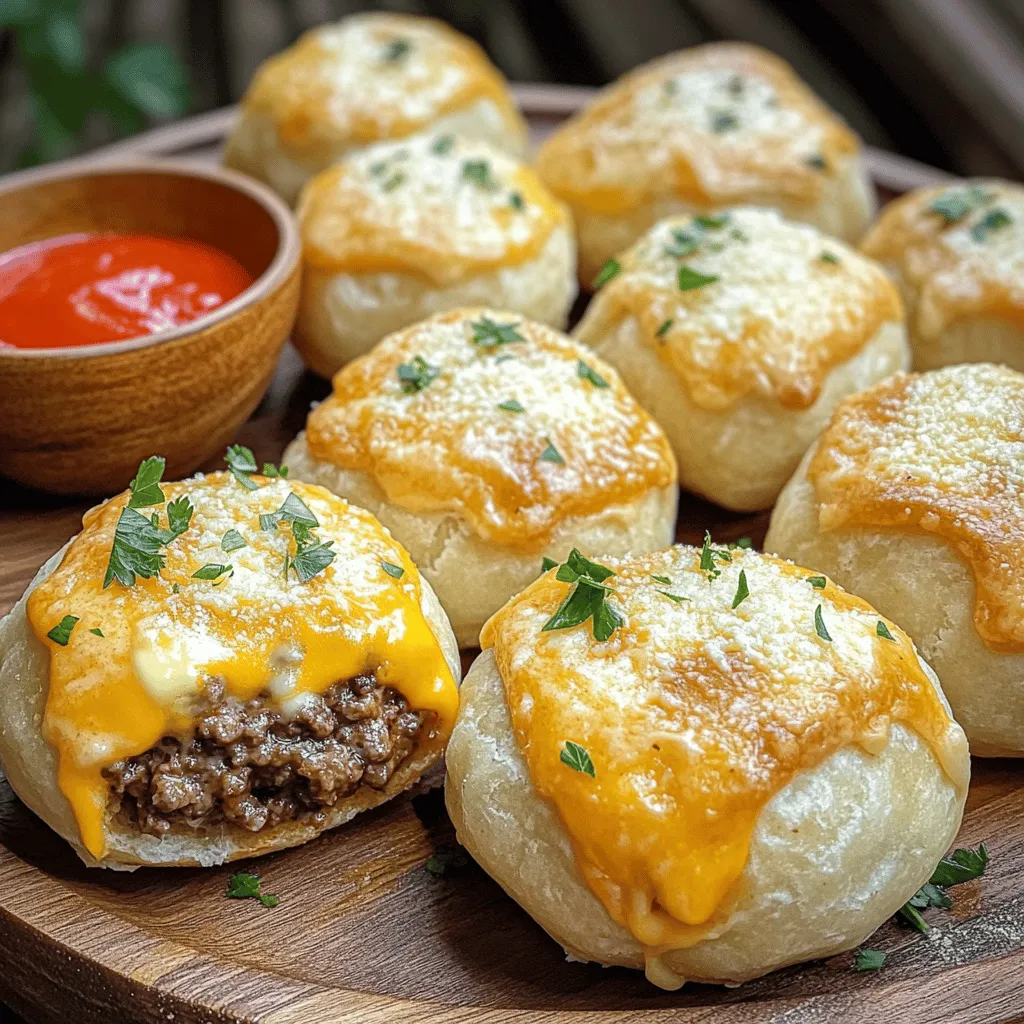 Cheeseburger bombs are tasty treats that mix burgers and fun bites. They wrap juicy beef and cheese inside soft dough. You can eat them as snacks or appetizers.