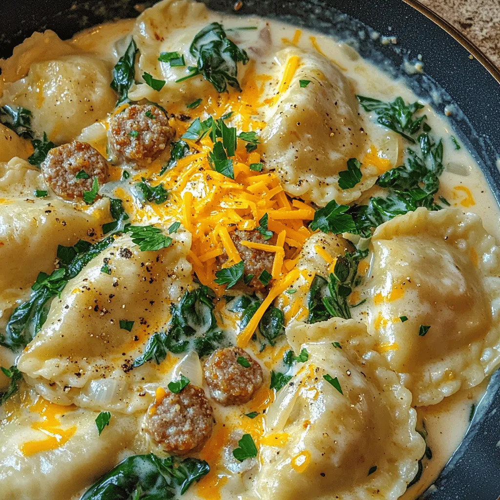 Creamy pierogi and turkey sausage skillet is a warm, hearty dish. It blends soft pierogi with savory turkey sausage. The creamy sauce adds richness and comfort. This meal is easy to make and perfect for busy nights. It brings together flavors that please everyone.