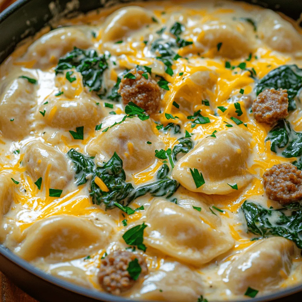 Creamy pierogi and turkey sausage skillet is a warm, hearty dish. It blends soft pierogi with savory turkey sausage. The creamy sauce adds richness and comfort. This meal is easy to make and perfect for busy nights. It brings together flavors that please everyone.