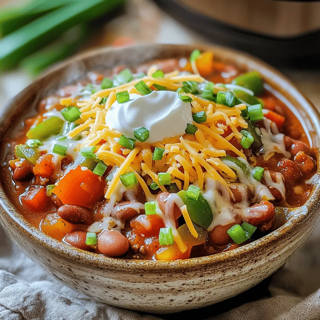 To make the best instant pot chili, you need a few key ingredients. Start with 1 pound of ground beef or turkey. This gives your chili a hearty base. You can also use chicken or even plant-based meat if you prefer.