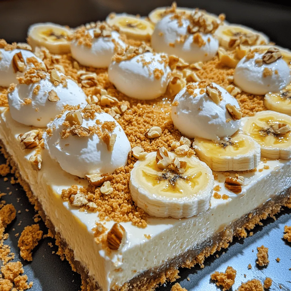 To make a creamy banana cheesecake, you need a few key ingredients. First, ripe bananas are essential. They give the cheesecake its sweet flavor and smooth texture. You will also need cream cheese. It forms the base of the filling. Look for softened cream cheese for easy mixing.