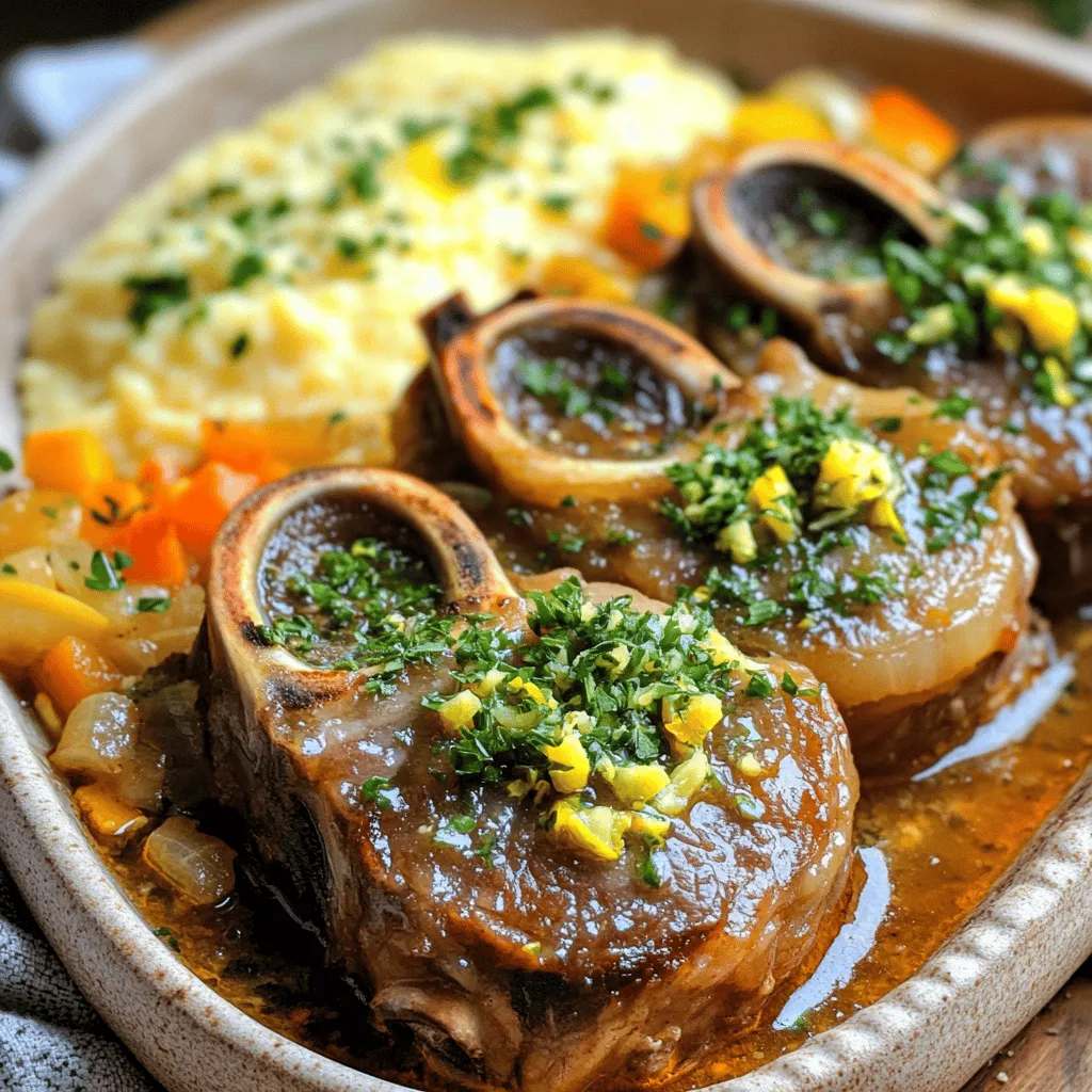 Osso buco is a classic Italian dish made with veal shanks. The name means 