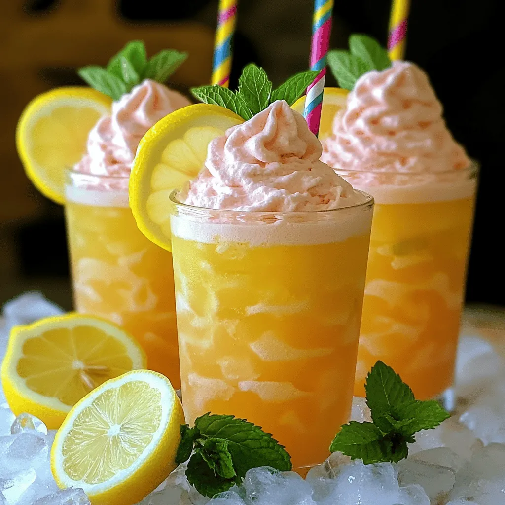 To make whipped pink lemonade, you need a few key ingredients. The main pink lemonade ingredients are lemon juice, sugar, and water. You can use fresh lemons for the best flavor. You'll also need sweetened condensed milk and heavy whipping cream. These two ingredients give the drink its creamy texture.