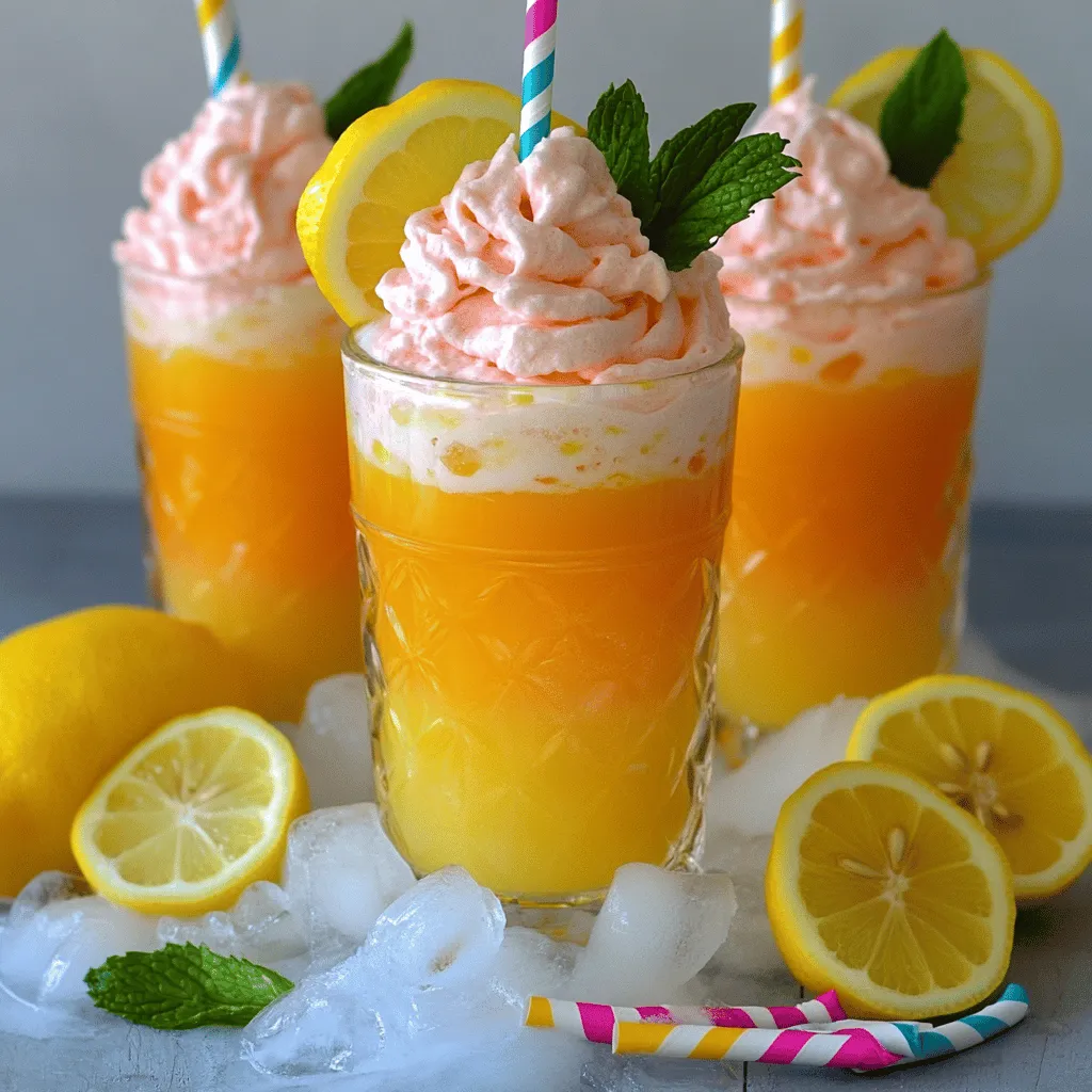To make whipped pink lemonade, you need a few key ingredients. The main pink lemonade ingredients are lemon juice, sugar, and water. You can use fresh lemons for the best flavor. You'll also need sweetened condensed milk and heavy whipping cream. These two ingredients give the drink its creamy texture.