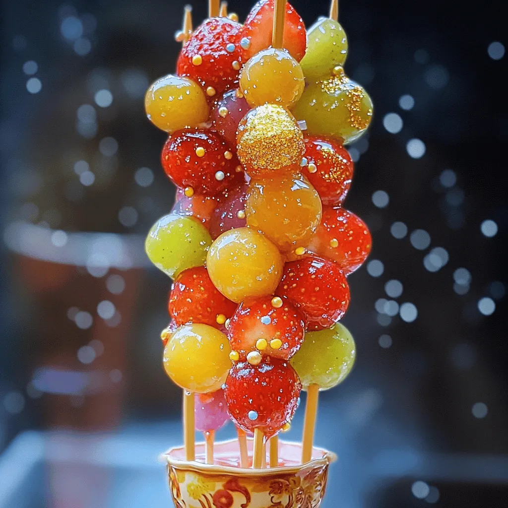 Tanghulu is a sweet treat made from fruits coated in hard candy. It has roots in Chinese culture and is often enjoyed at festivals. You might find it sold at street stalls, especially during celebrations. The colorful, shiny appearance makes tanghulu both tasty and fun to look at.