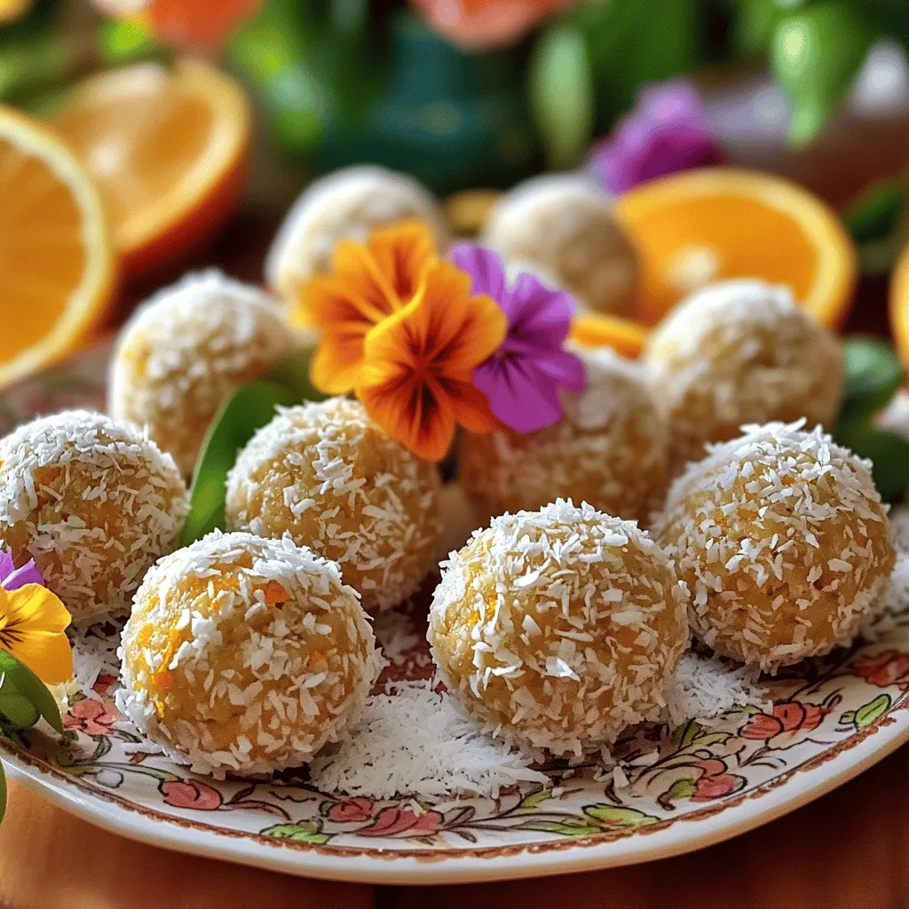 Orange blossom delight balls are a sweet treat made with simple ingredients. They blend the rich taste of almonds and dates with fragrant orange blossom water. These bites are not just tasty; they hold cultural value, especially in Middle Eastern cuisine. In many cultures, orange blossom symbolizes purity and is used in festive dishes.