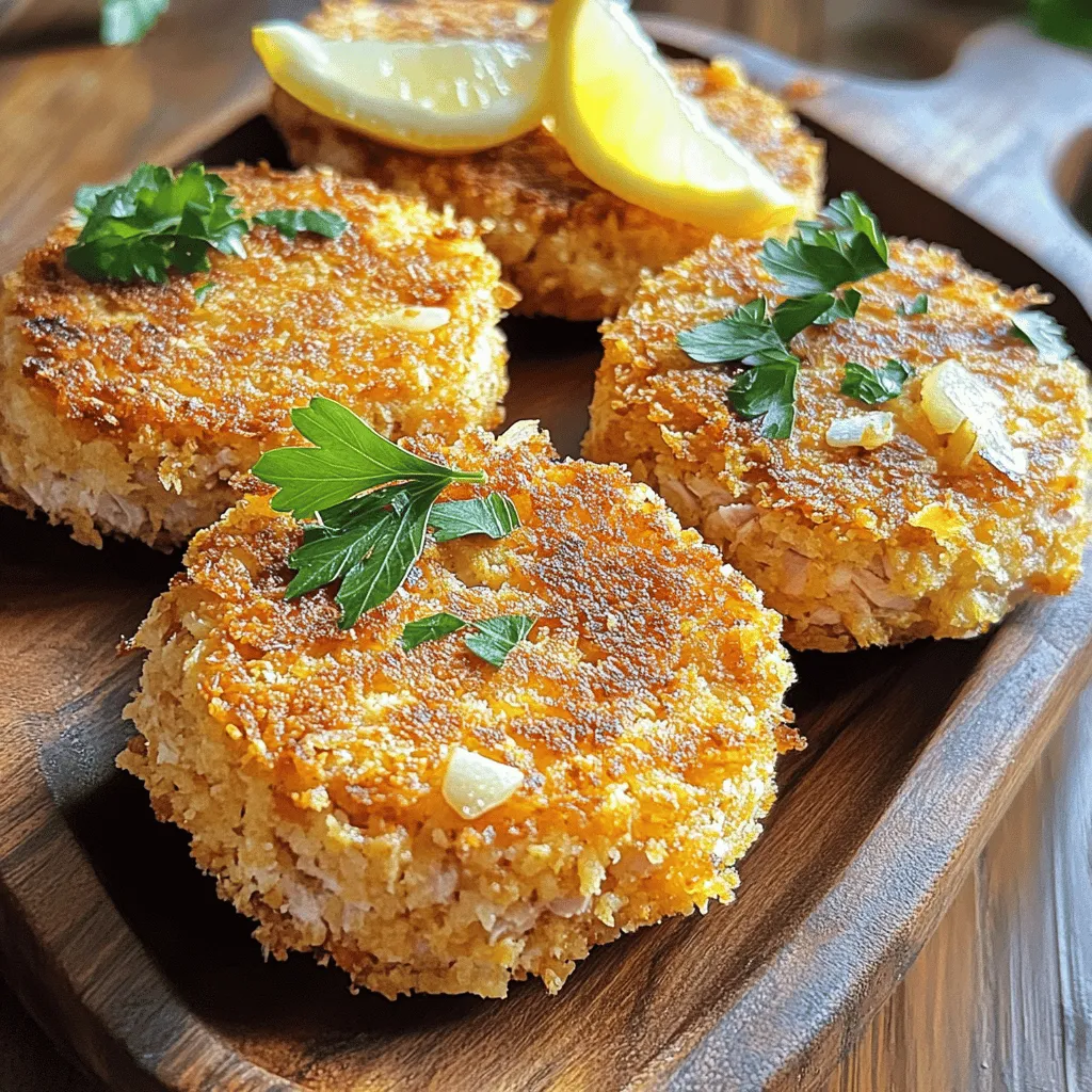 For lemon garlic tuna cakes, you need simple yet flavorful ingredients. Start with two cans of drained tuna. Use about 5 ounces per can. Next, add one cup of breadcrumbs. Panko works best for a crunchy texture. You will also need a quarter cup of mayonnaise and one egg. The egg helps bind everything together. The magic happens with two tablespoons of fresh lemon juice and the zest of one lemon. These add a bright, tangy flavor. Don’t forget two minced garlic cloves and a quarter cup of finely chopped green onions. Sprinkle in a teaspoon of dried oregano, plus salt and pepper to taste. Finally, you will need olive oil for frying.