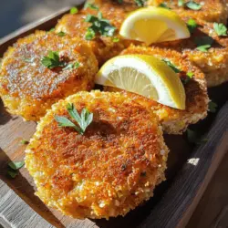 For lemon garlic tuna cakes, you need simple yet flavorful ingredients. Start with two cans of drained tuna. Use about 5 ounces per can. Next, add one cup of breadcrumbs. Panko works best for a crunchy texture. You will also need a quarter cup of mayonnaise and one egg. The egg helps bind everything together. The magic happens with two tablespoons of fresh lemon juice and the zest of one lemon. These add a bright, tangy flavor. Don’t forget two minced garlic cloves and a quarter cup of finely chopped green onions. Sprinkle in a teaspoon of dried oregano, plus salt and pepper to taste. Finally, you will need olive oil for frying.