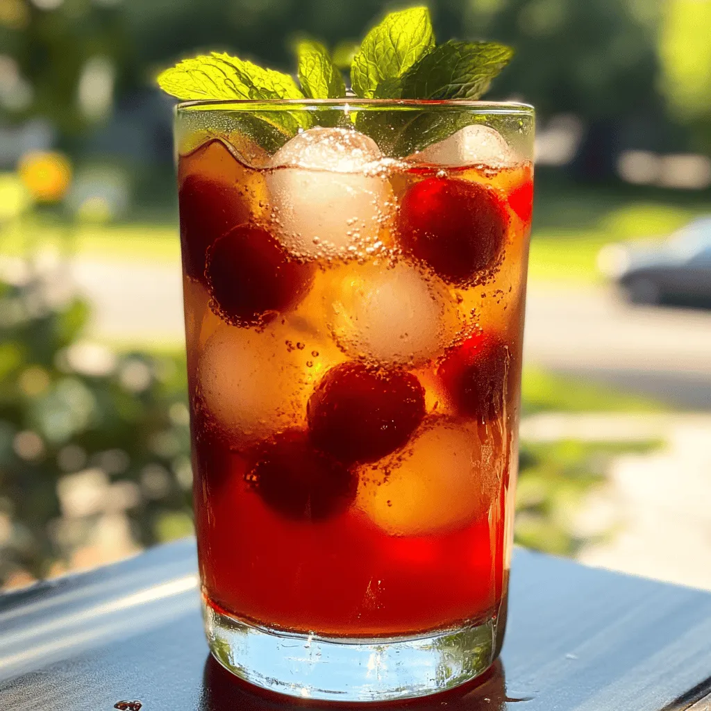 To make cherry iced tea with ginger, you need fresh and simple ingredients. Here’s what you will need: