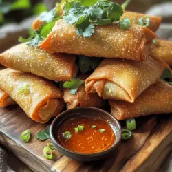 To create crab rangoon egg rolls, you need a few key ingredients. The main star is imitation crab meat. It adds a sweet seafood flavor without being too fishy. You can also use real crab if you prefer. The next essential ingredient is cream cheese. It provides a rich, smooth texture that balances the flavors well.