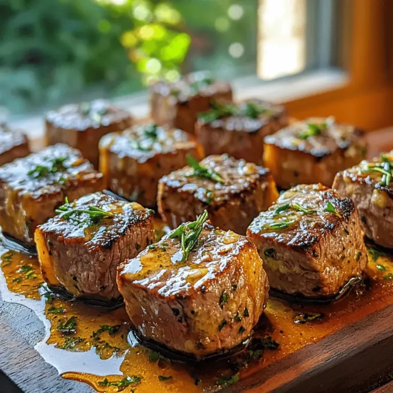 Irresistible garlic butter steak bites are small pieces of juicy steak cooked in a rich garlic butter sauce. What makes this recipe irresistible? The steak sears well, giving it a nice crust. The garlic butter adds flavor and keeps the meat tender. You get a burst of flavor in each bite that no one can resist.