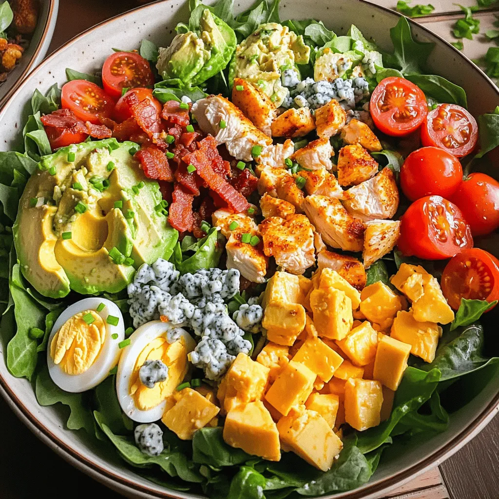 The classic Cobb salad is colorful and packed with flavor. This salad uses fresh ingredients that create a tasty meal. You need some key ingredients to make this dish shine.