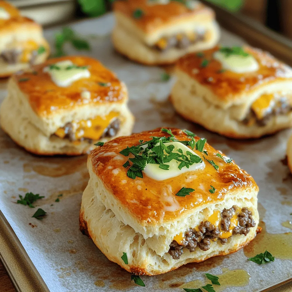 Garlic Parmesan Cheeseburger Bombs are delicious snacks. They combine the juicy taste of cheeseburgers with buttery biscuit dough. This fun treat is perfect for parties or family dinners. People love these bombs for their unique flavor blend.