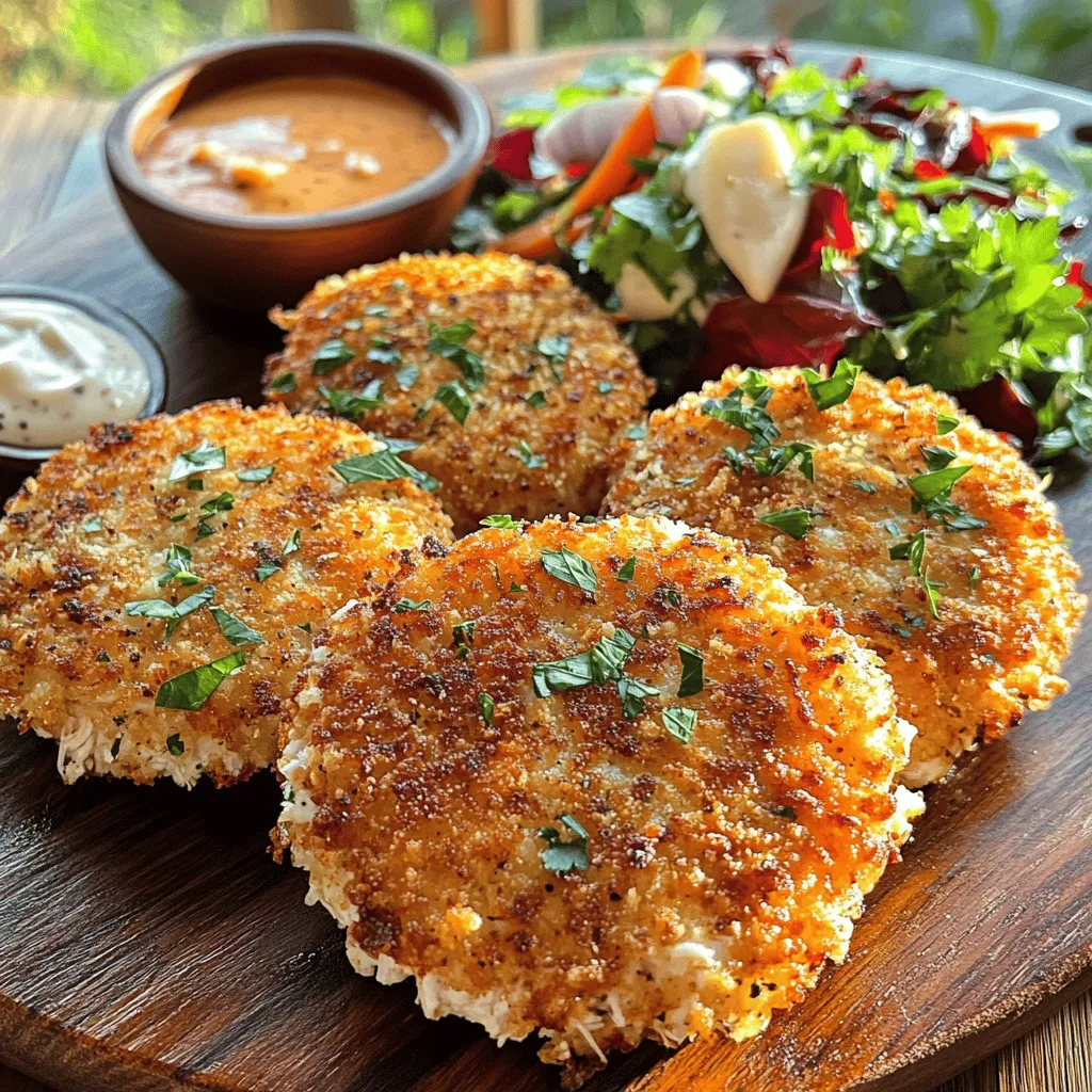 Chicken patties, also known as easy chicken cakes, are tasty and fun to eat. They are made from shredded chicken mixed with other simple ingredients. You can fry or bake them until they are golden and crispy. This dish has gained a lot of fans for many reasons.