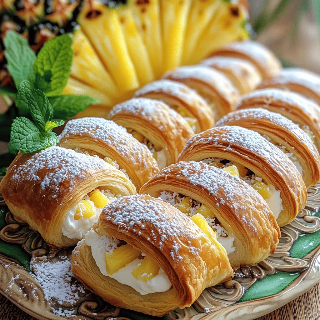 To make a King’s Hawaiian Cheesecake Danish, you need simple and tasty ingredients. Start with a package of King's Hawaiian Sweet Dinner Rolls. These sweet rolls add a soft and fluffy texture. Then, cream cheese is key for the filling. You will need 8 oz of softened cream cheese.