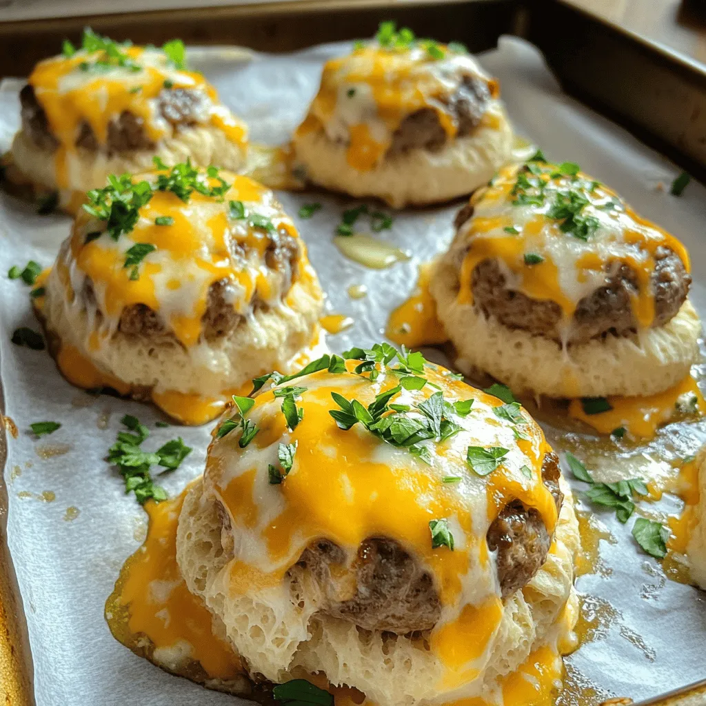 Garlic Parmesan cheeseburger bombs are tasty bites filled with juicy beef and melted cheese. They come wrapped in soft biscuit dough. The blend of garlic and Parmesan cheese adds a unique twist to the classic cheeseburger.