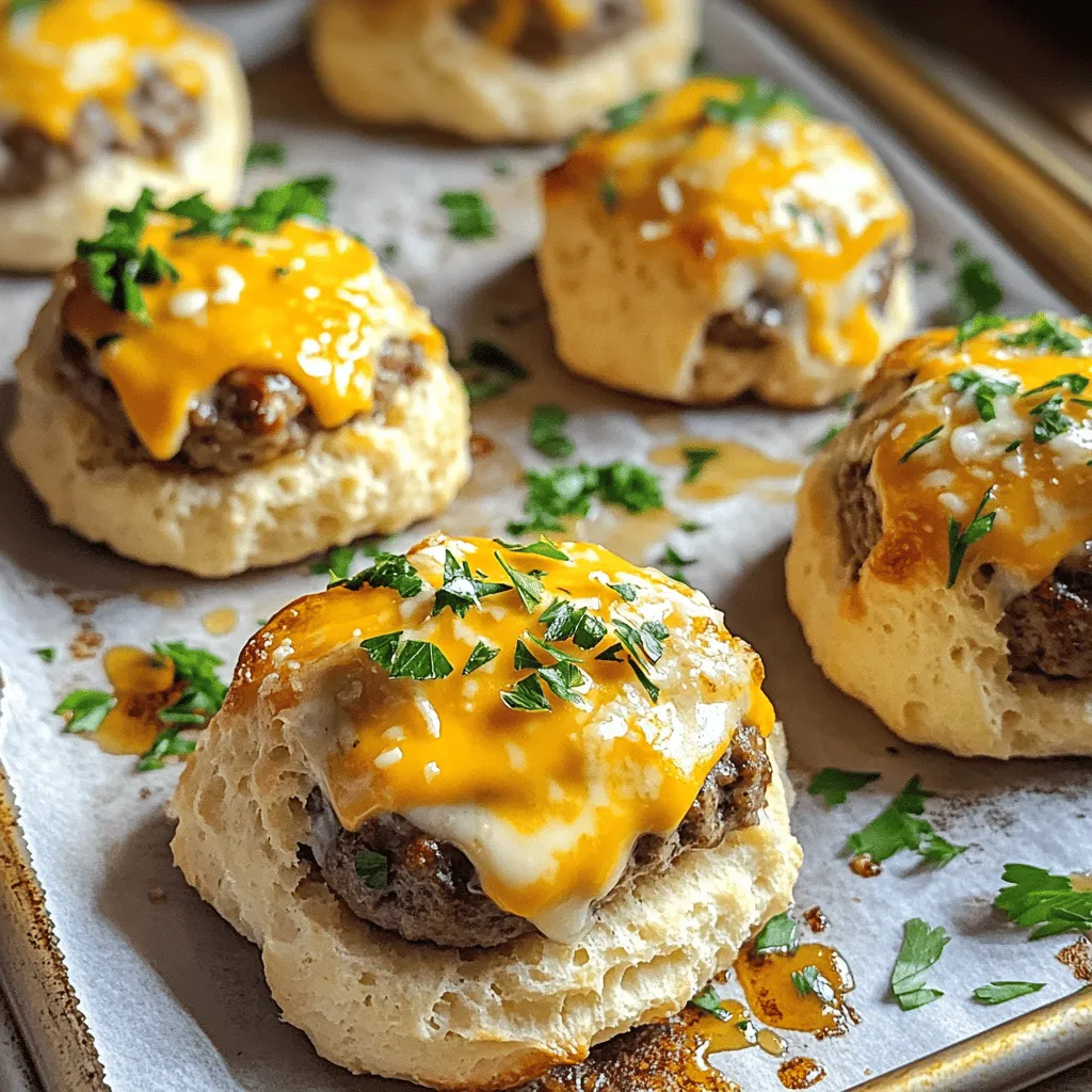 Garlic Parmesan cheeseburger bombs are tasty bites filled with juicy beef and melted cheese. They come wrapped in soft biscuit dough. The blend of garlic and Parmesan cheese adds a unique twist to the classic cheeseburger.